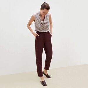MM LaFleur The Mejia Pant in Sharkskin Garnet